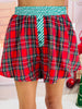 Christmas Tartan Plaid Flannel Boxer Shorts (Reg.) - 2 Colors