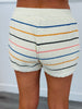 Ivory Multi Stripe Knit Shorts (Reg & Plus)