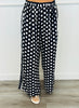 Navy Polka Dot Side Panel Pants (Reg & Plus)