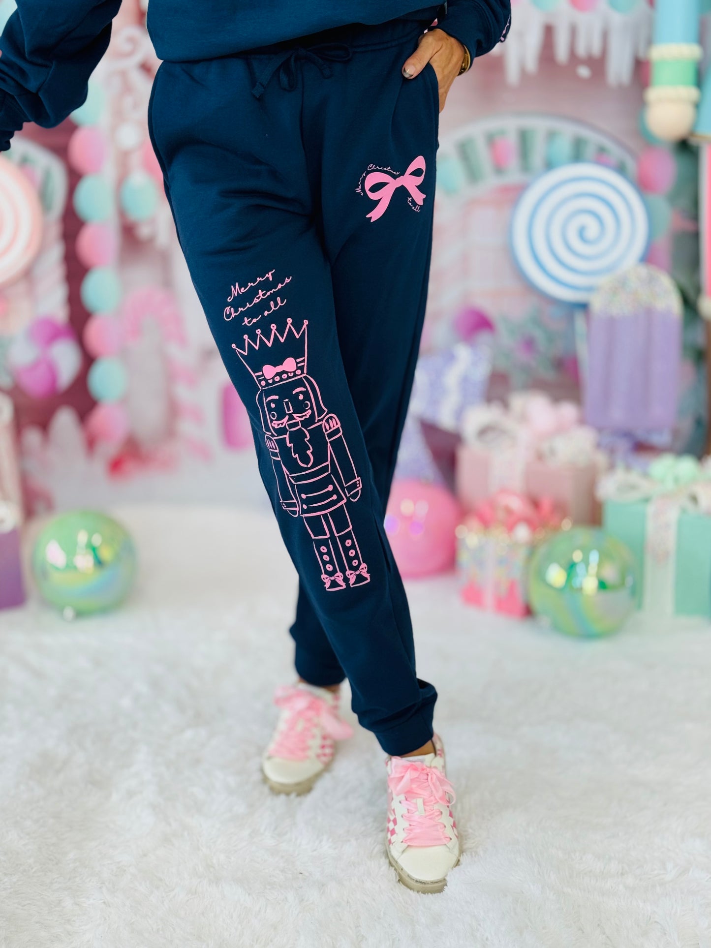 Navy Nutcracker & Bows Joggers (Reg. and Plus)