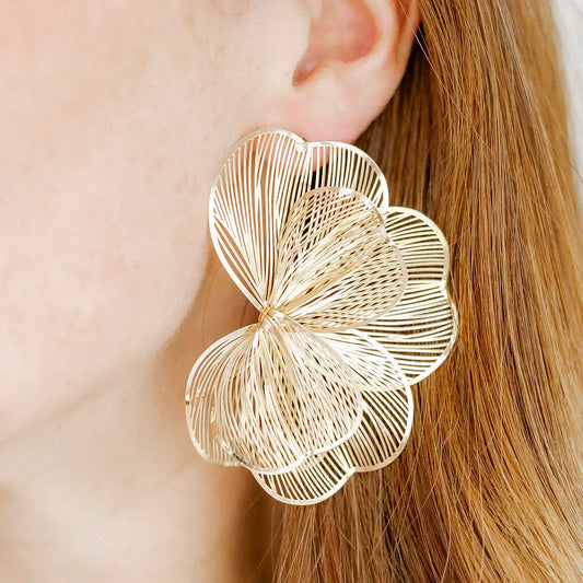 Amanda Flower Statement Earrings