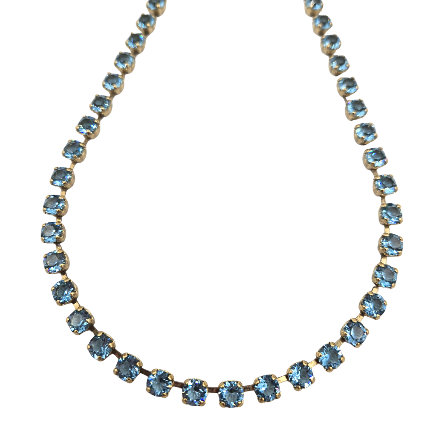 TOVA - The Sarina Necklace in Unfoiled Aquamarine