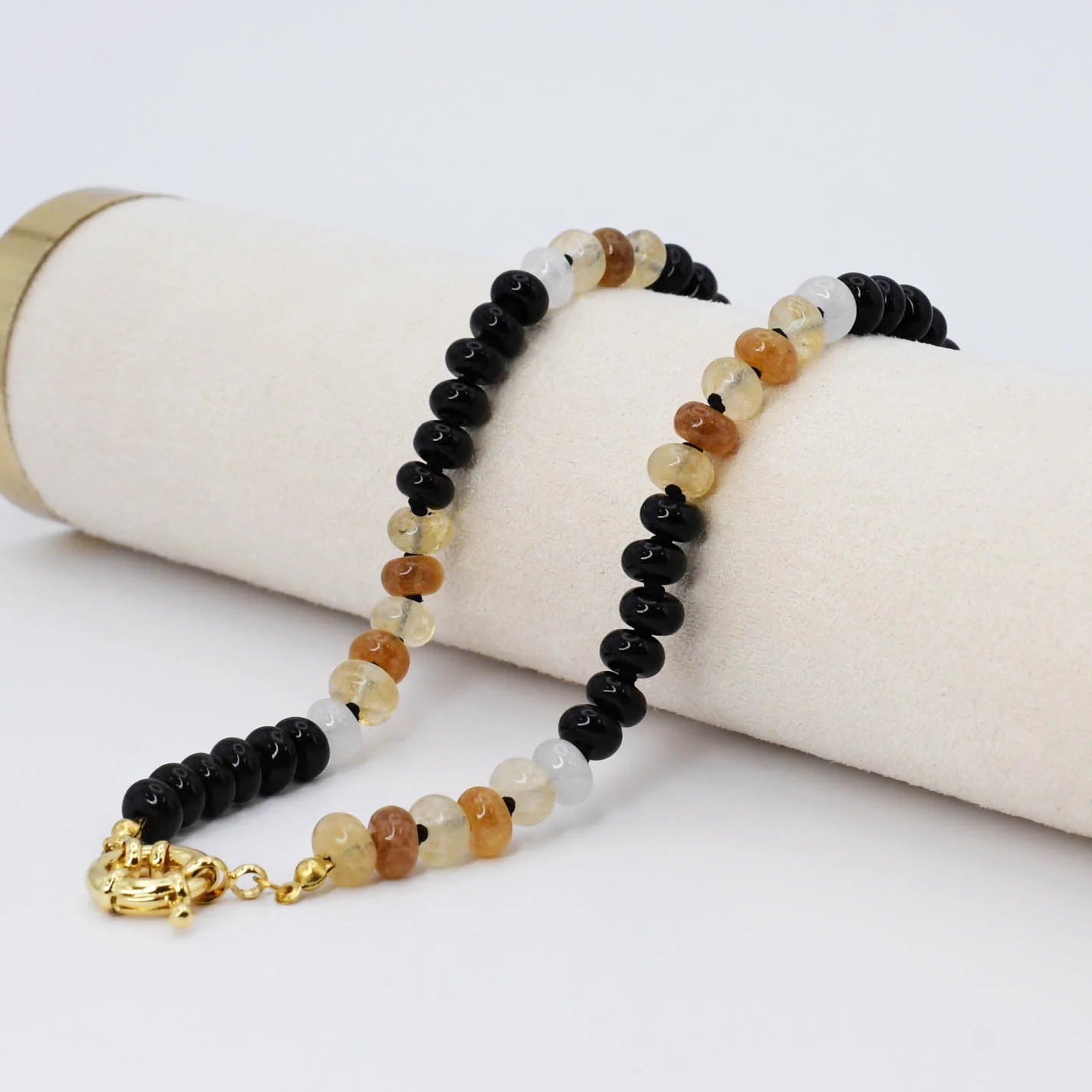 TJ - Brooke Black and Brown Gemstone Necklace