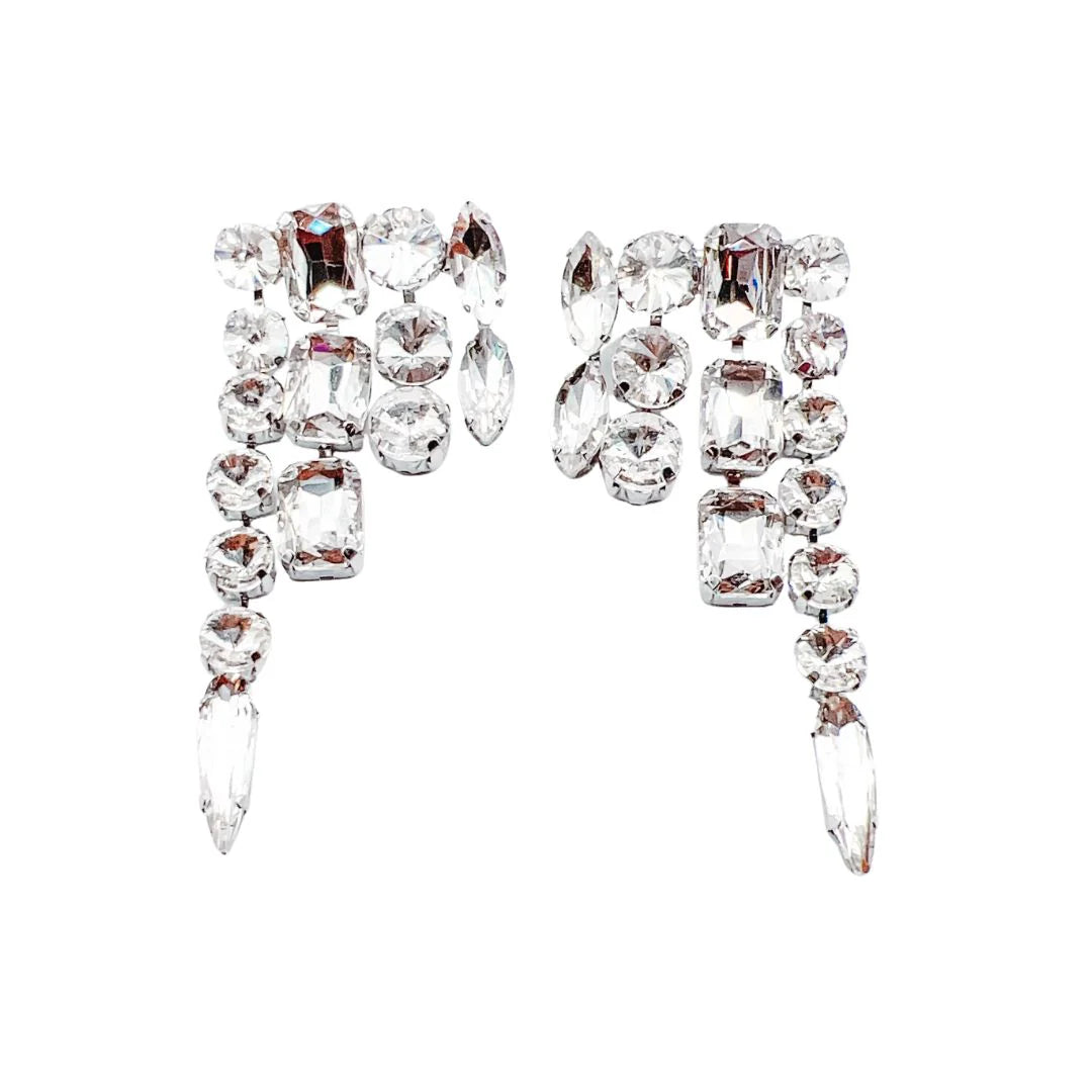TJ -Jeweled Tapered Earrings - 2 Colors