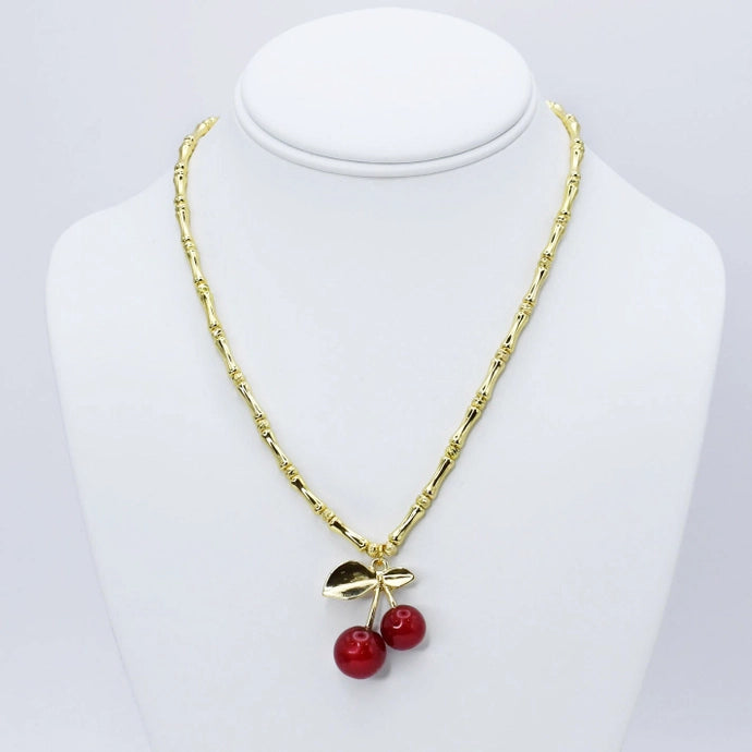 TJ - Cherry Pendant Necklace