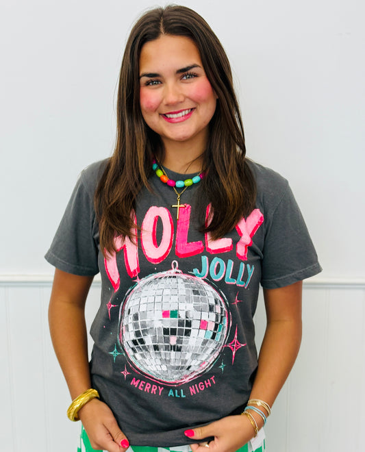 Holly Jolly Disco Graphic Tee (Reg. and Plus)