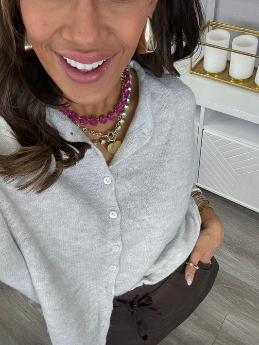 Light Grey Gigi Cardigan (Reg.)