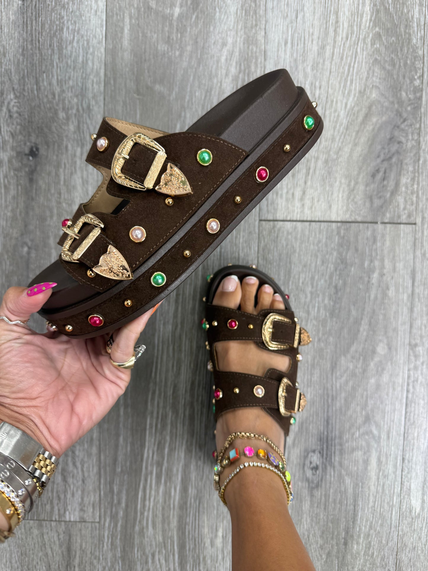 Brown Star of the Show Sandals