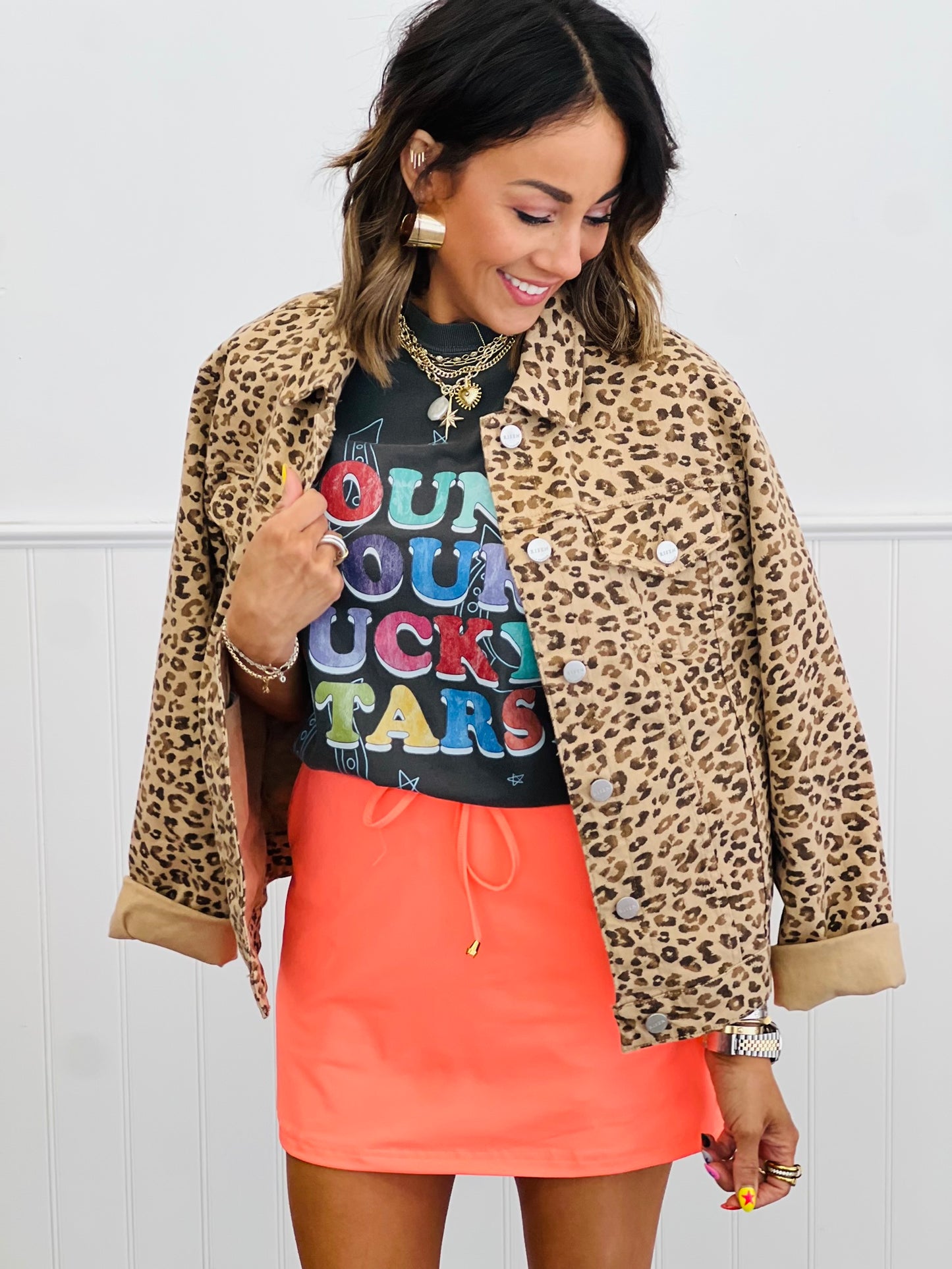 Risen Camel Leopard Jacket (Reg & Plus)