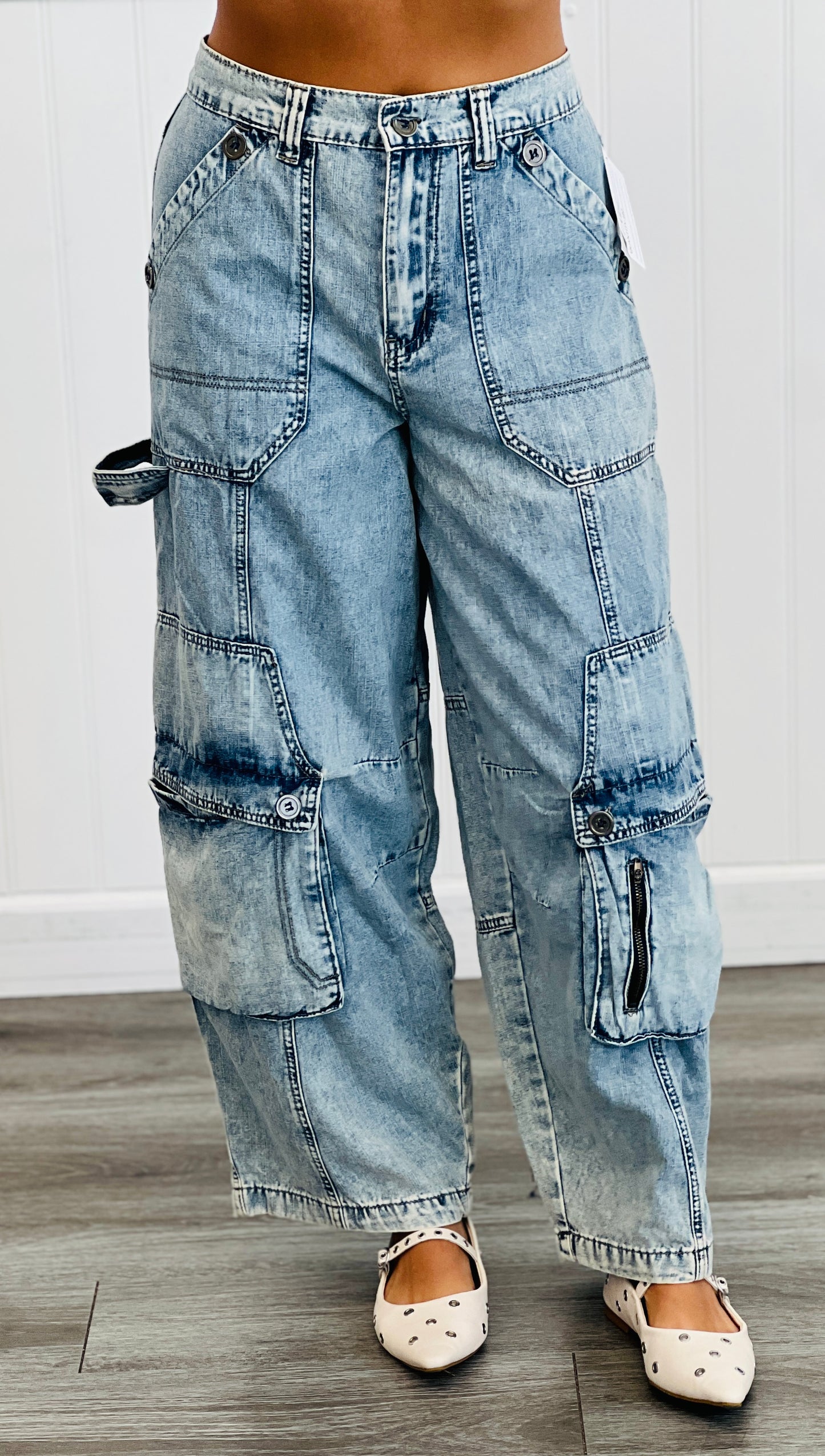 Oli & Hali Washed Denim 3-D Pockets Jeans (Reg.)