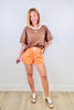 Orange Bow Detail Boxy Shorts (Reg.)