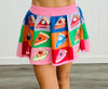 Queen Of Sparkles Rainbow Colorblock Piece Of Pie Skirt (Reg. & Plus)