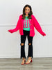 Hot Pink Chunky Button Sweater Cardigan (Reg.)
