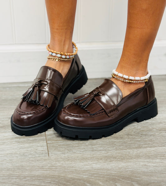 Coffee Polished Charm Loafers