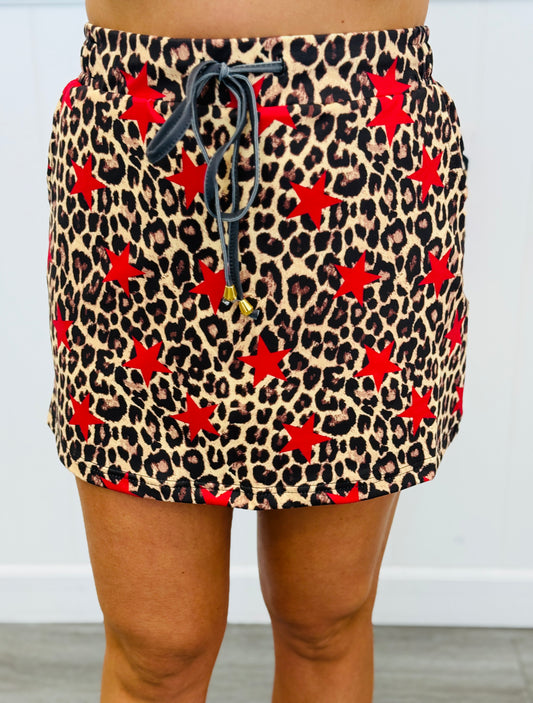 Wild Star Leopard Skort (Reg. and Plus)