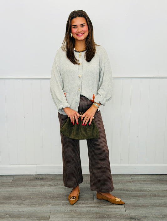 Blue/Taupe Plaid Pants (Reg & Plus)
