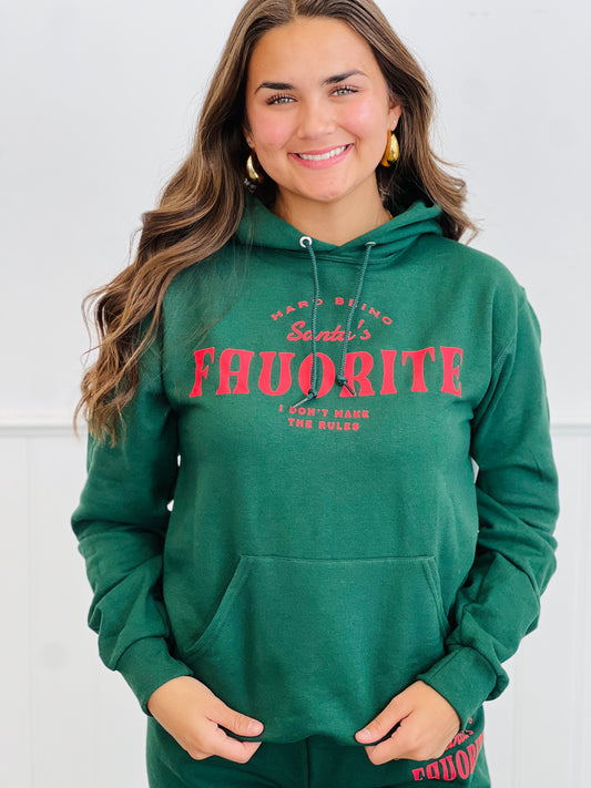 Santa's Favorite Pullover Hoodie (Reg. and Plus)