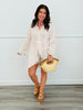 POL Pink Stripe Contrast Cuffs Blouse (Reg.)