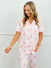 Pink Coquette Bow Button Down PJ Pant Set (Reg. & Plus)