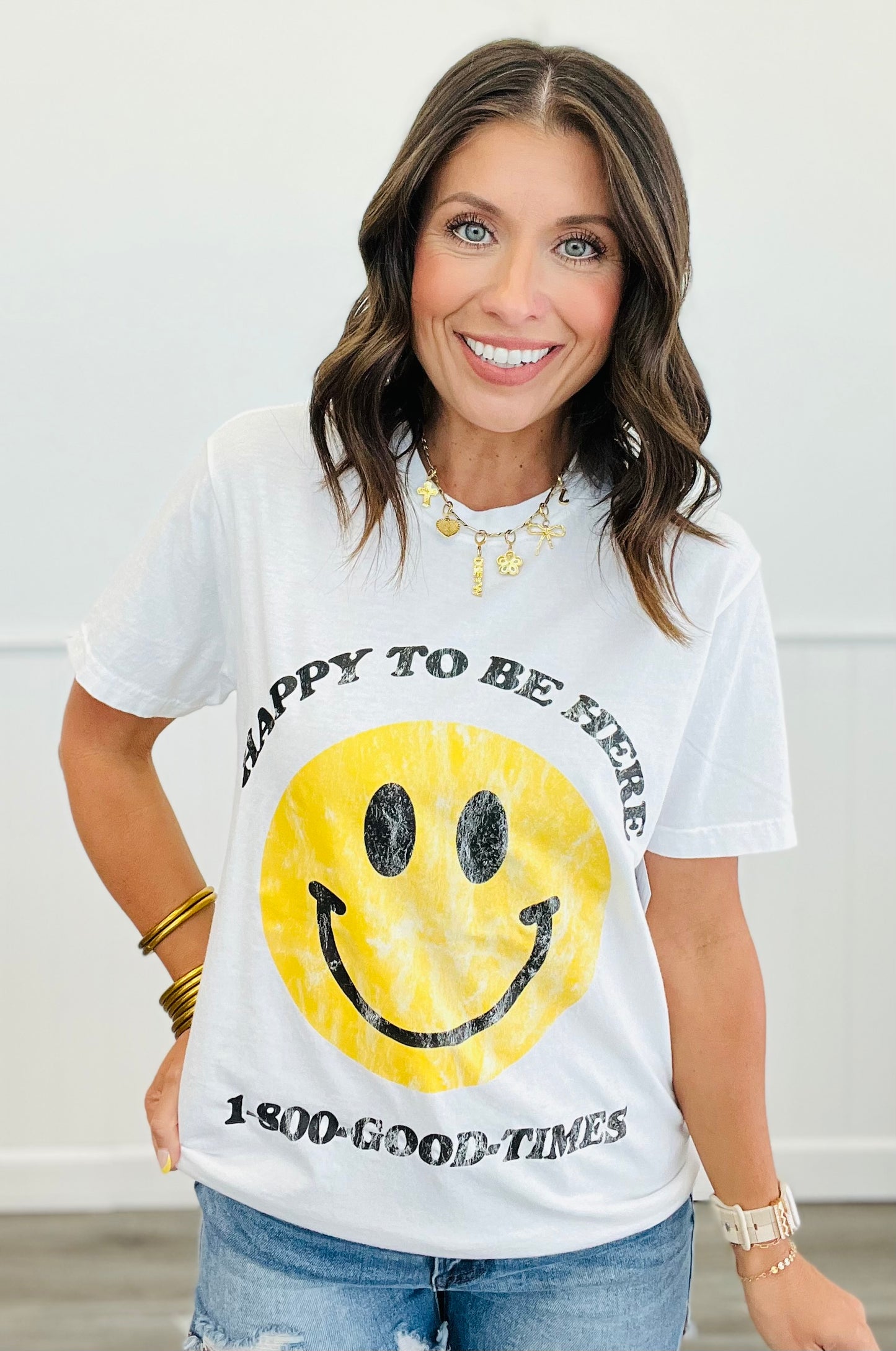 Happy To Be Here Graphic Tee (Reg. & Plus)
