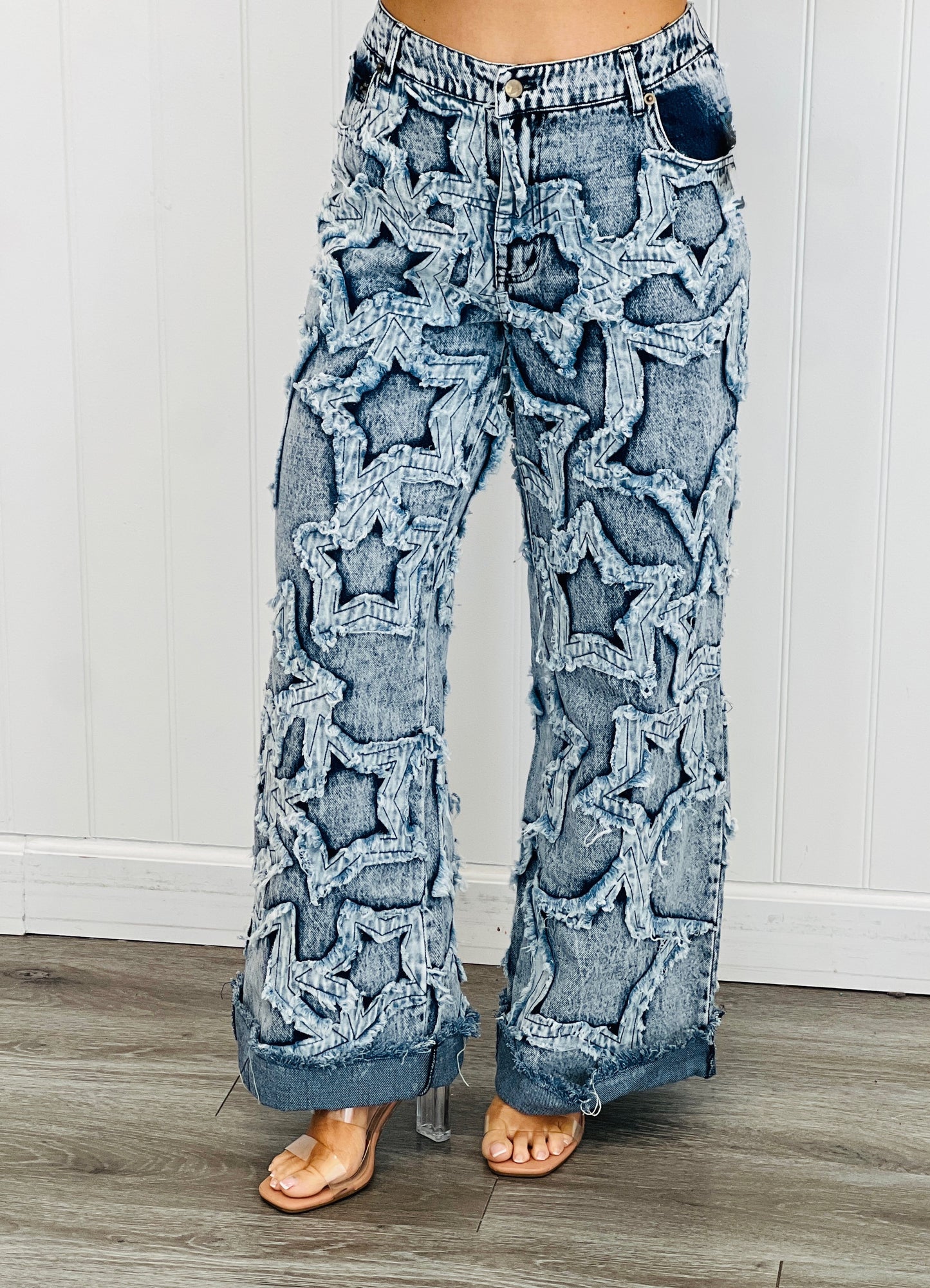 Oli & Hali Denim Star Patch Pants (Reg.)