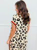 Red Animal Print Color Band Shirt (Reg.)