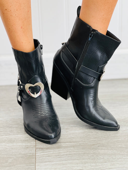 Black Heartthrob Ankle Boots