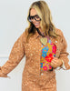 Taupe Mix Dot Print Jacket & Mini Skirt Set (Reg.)