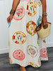 Pink Majolica Plates Maxi Dress (Reg & Plus)