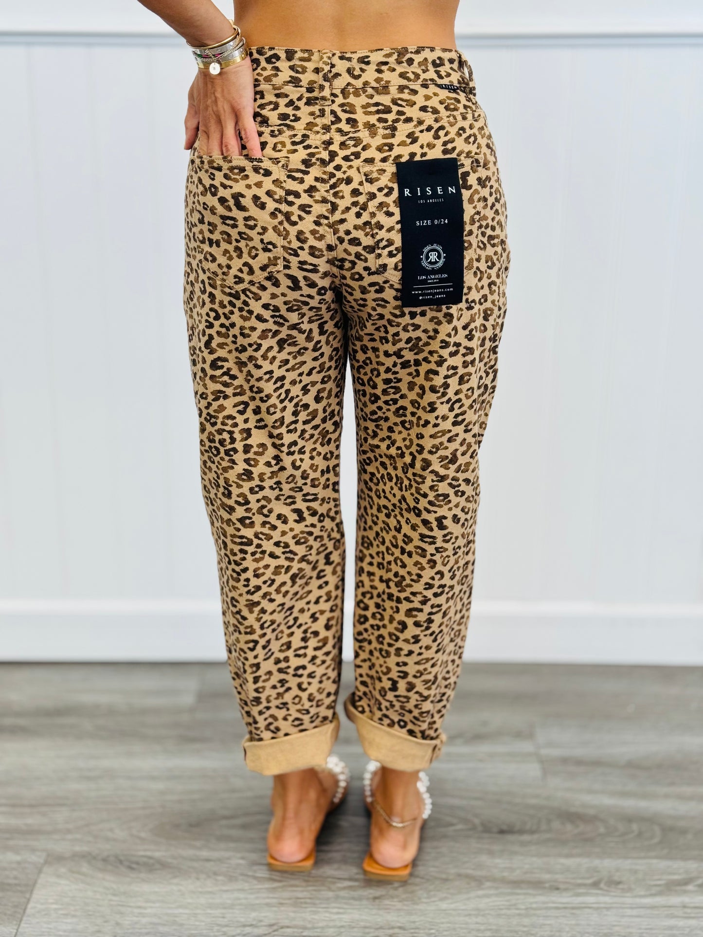 Risen Camel Wild About You Cuffed Barrel Jeans (Reg & Plus)