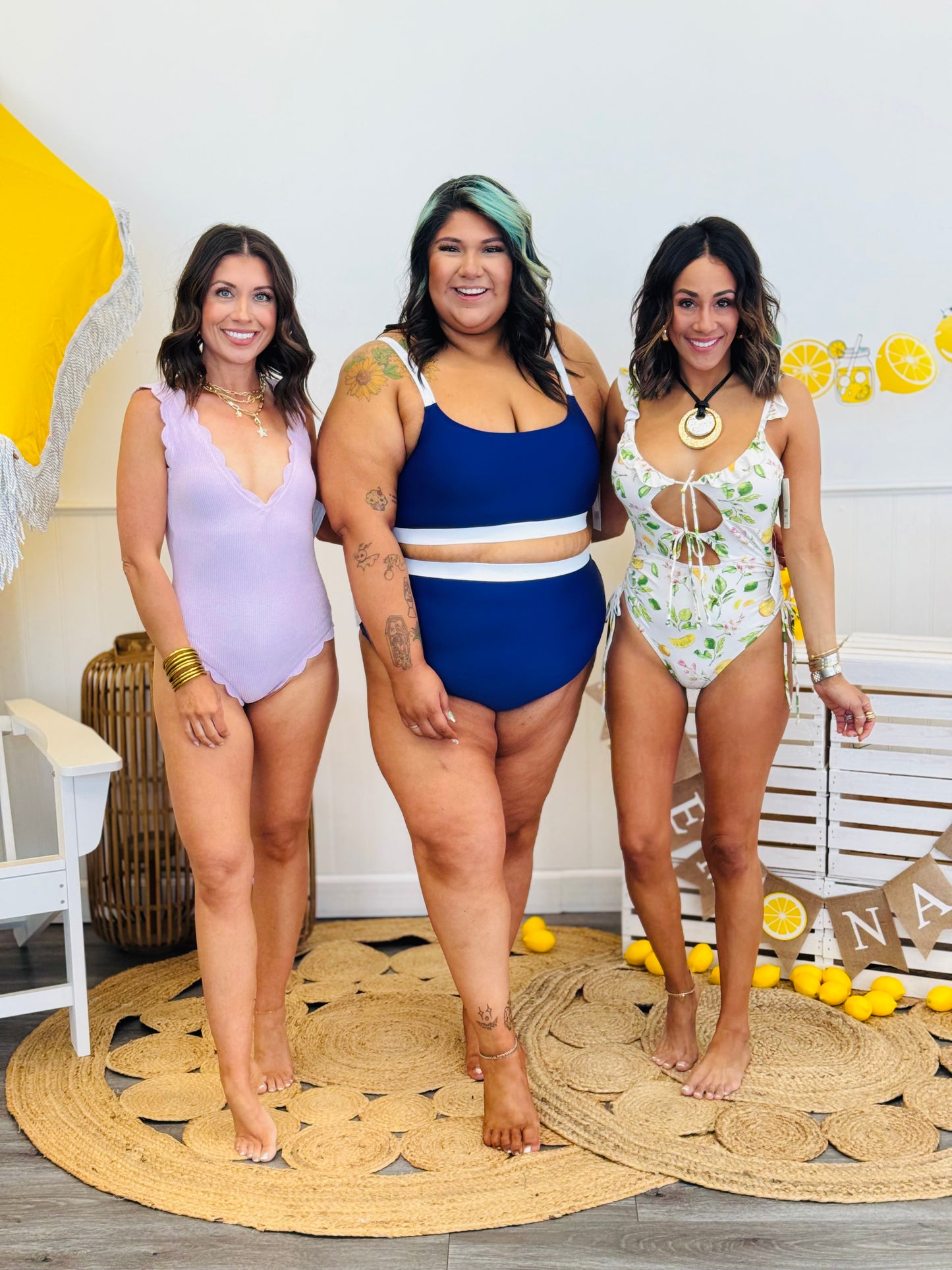 Lemon Print One-Piece Swimsuit (Reg.)