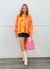 Orange Combo Floral Print Top (Reg & Plus)