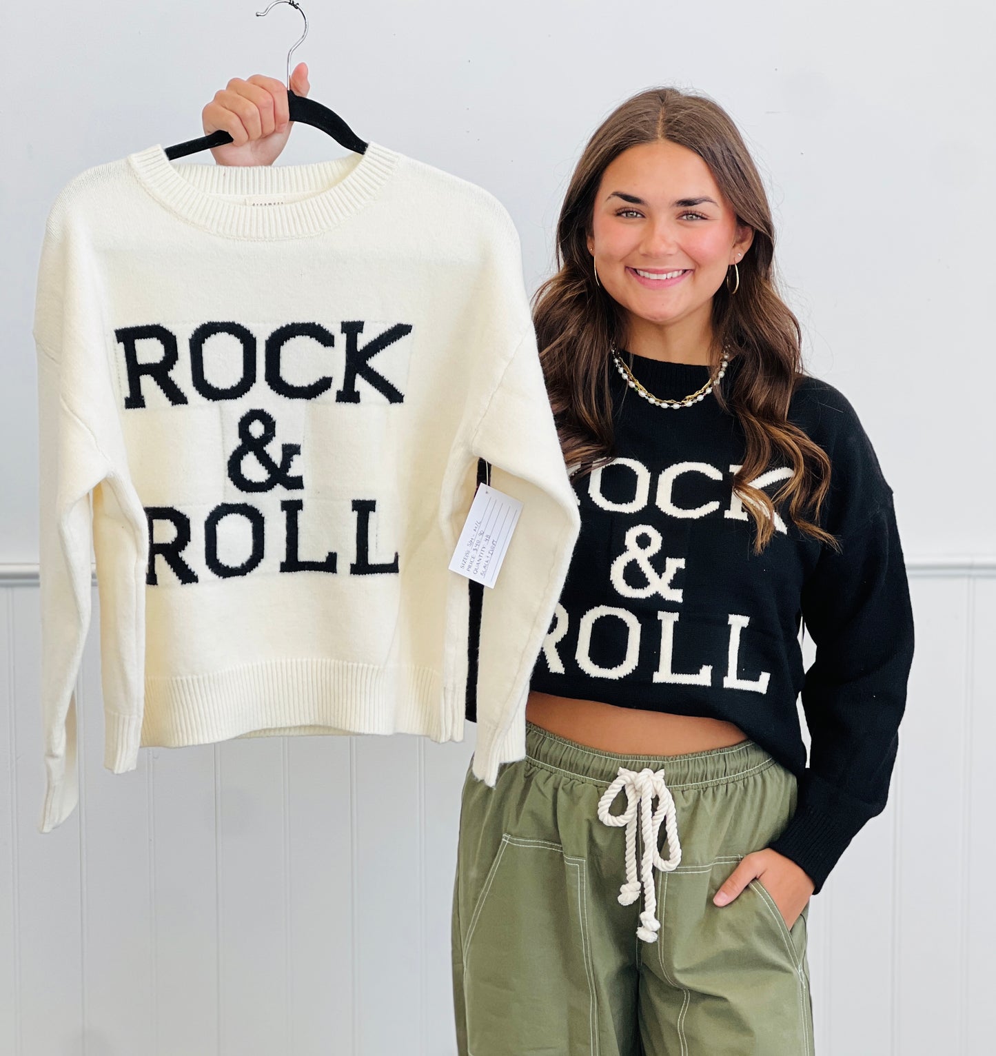 Rock & Roll Graphic Sweater (Reg.)-2 Colors