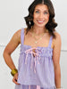 Lavender Striped Babydoll Tank Top (Reg.)