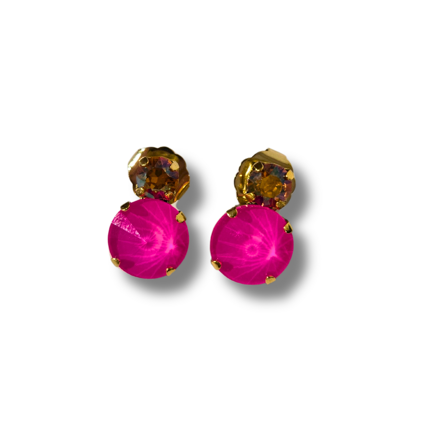 TOVA - Baby Maegan Earrings - Hot Pink & Chili Pepper