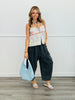 Washed Black Wide Leg Pants (Reg.)