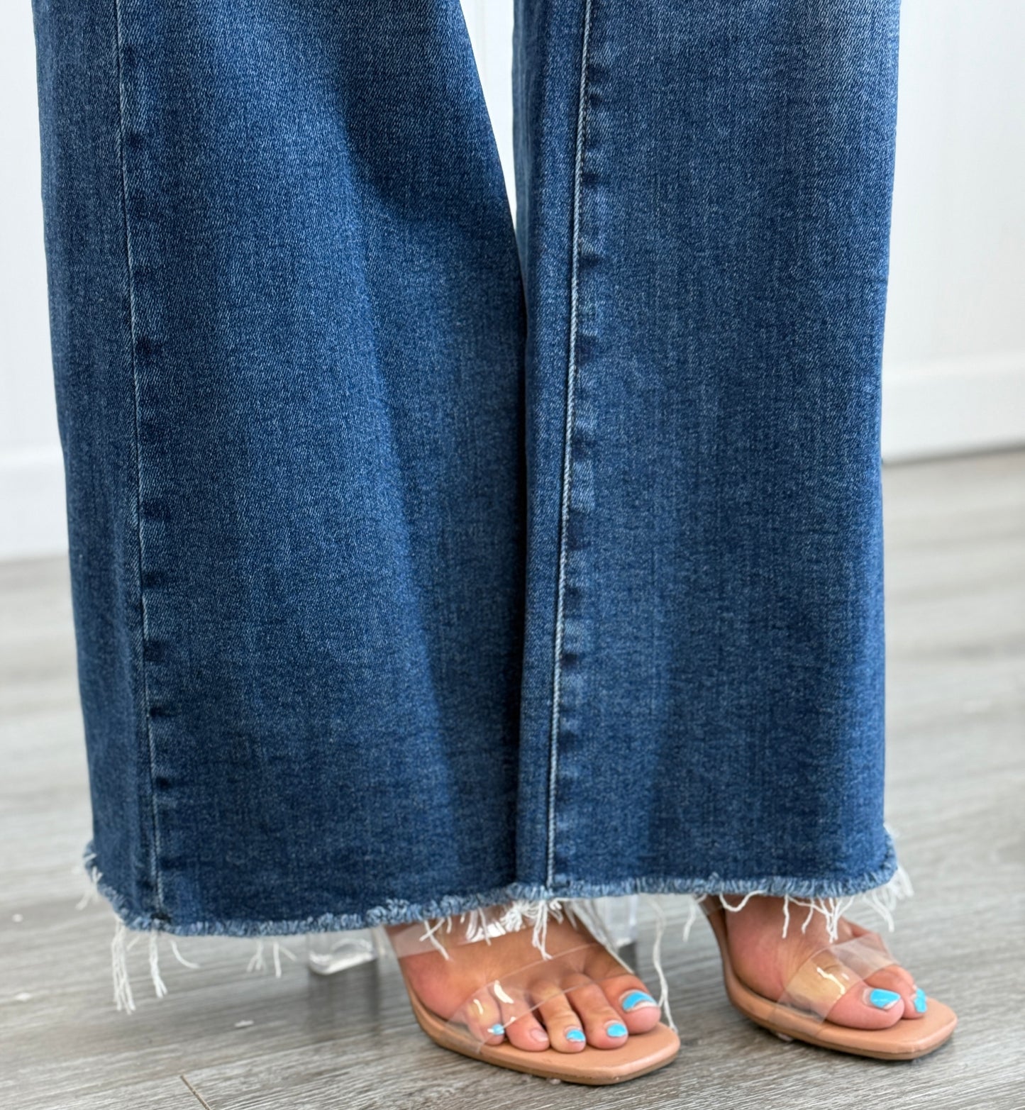 Risen A Little Frayed Dark Jeans (Reg & Plus)