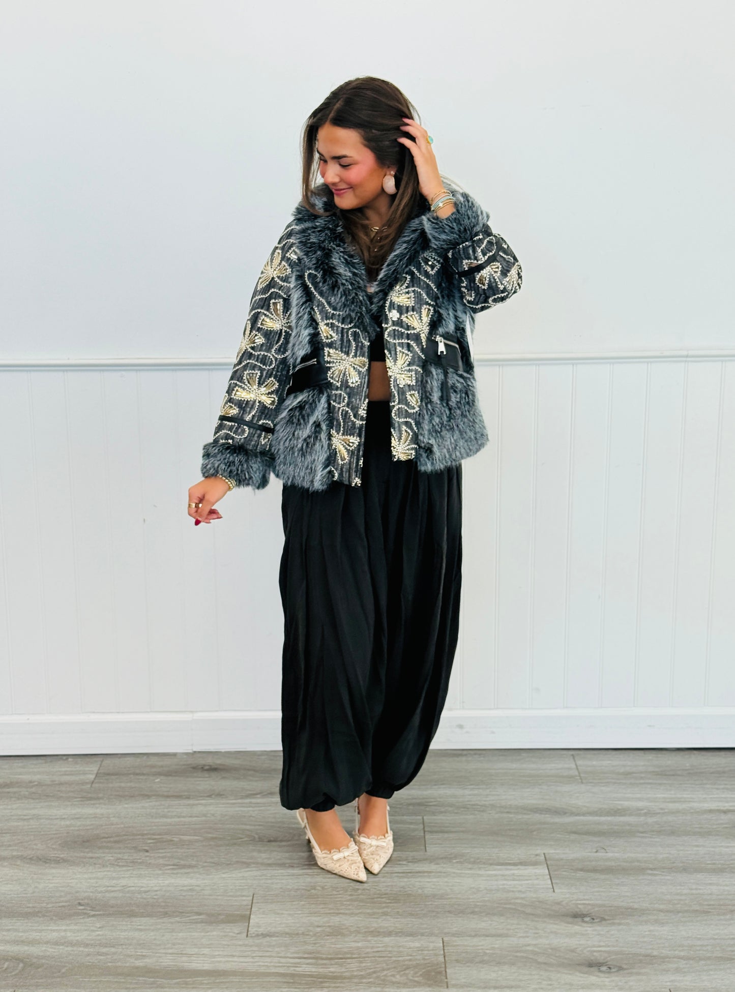 Black Pleated Harem Pants (Reg. and Plus)