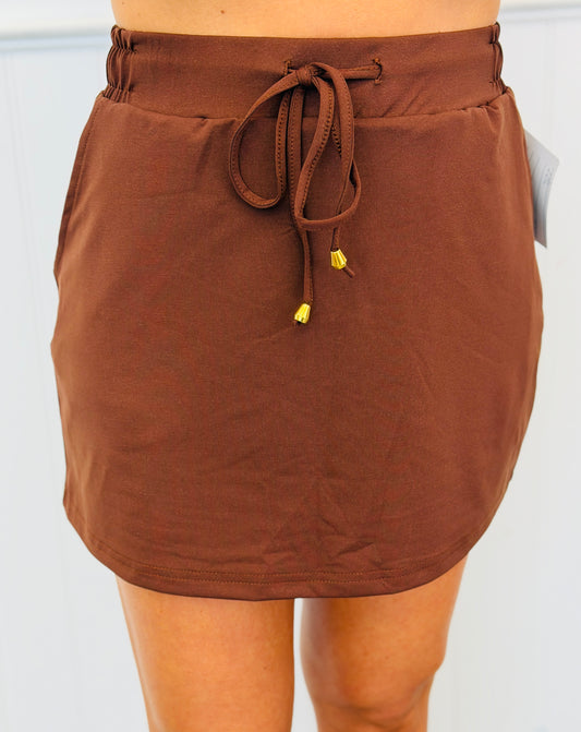 Solid Chocolate Everyday Skort (Reg & Plus)