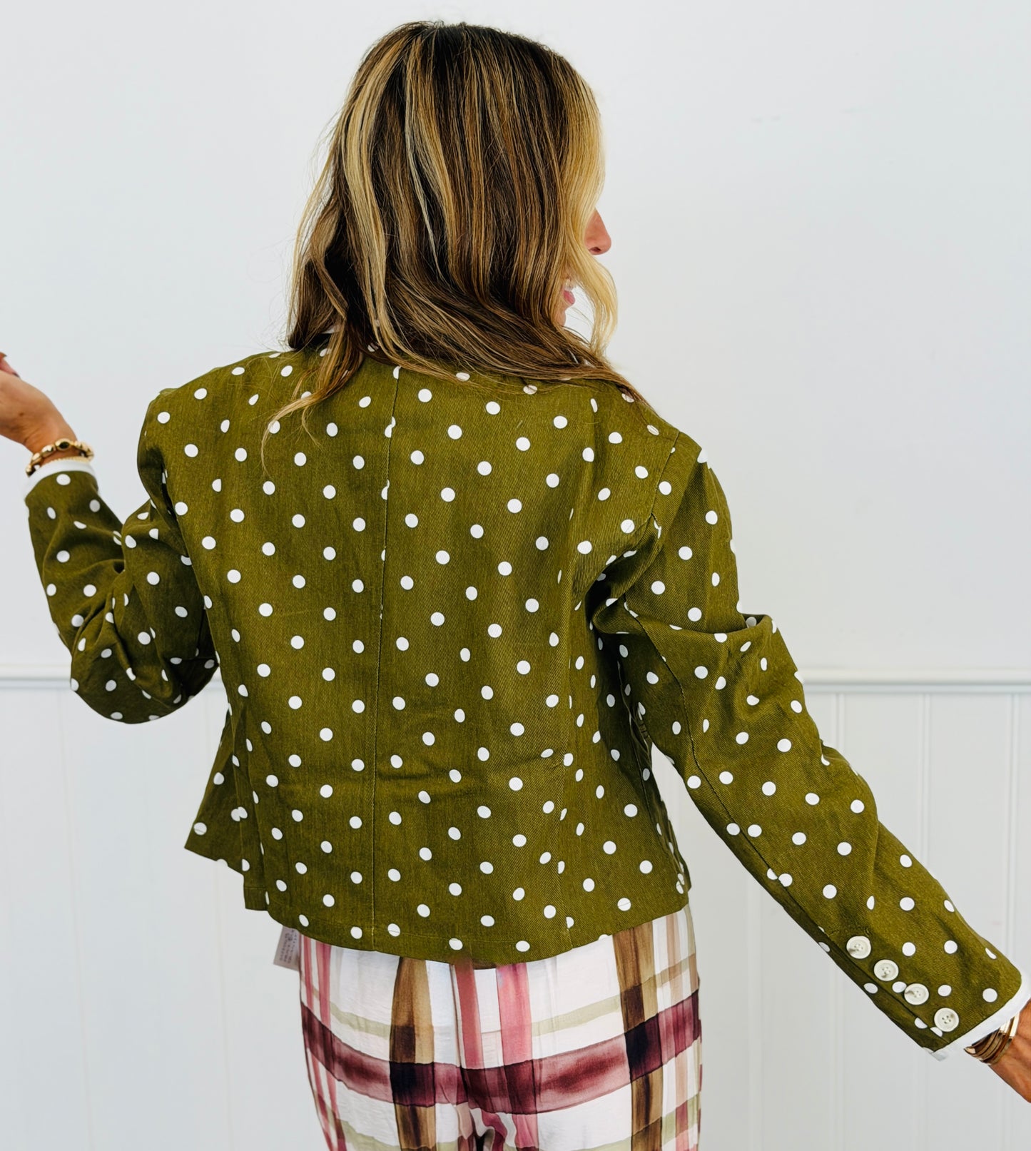 Polka Dot Jacket & Shorts Set (Reg and Plus)