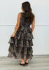 Leopard Ruffle Tiered Sleeveless Maxi Dress (Reg. and Plus)