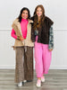 Oversized Sherpa Side Tie Vest (Reg)-2 Colors
