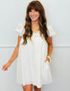 Ivory Eyelet Detail Mini Dress (Reg.)