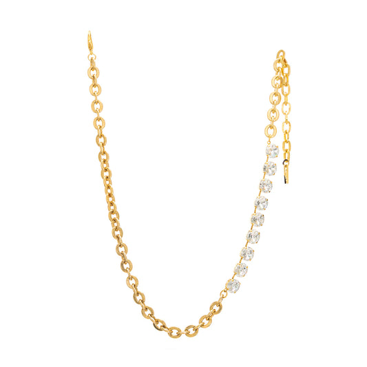 TOVA - Berty Necklace - Antique Gold/White Matte