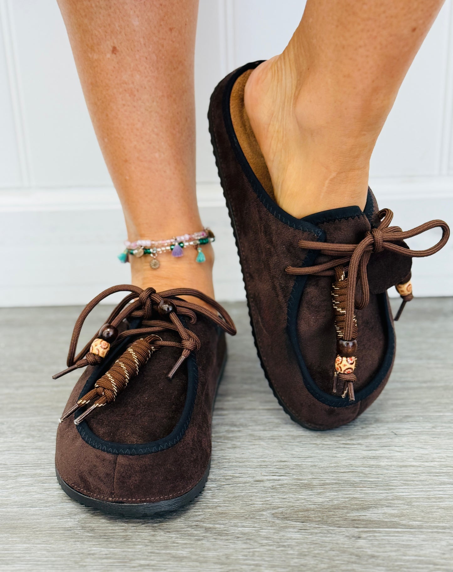 Coffee Cozy Charm Slip On Flats