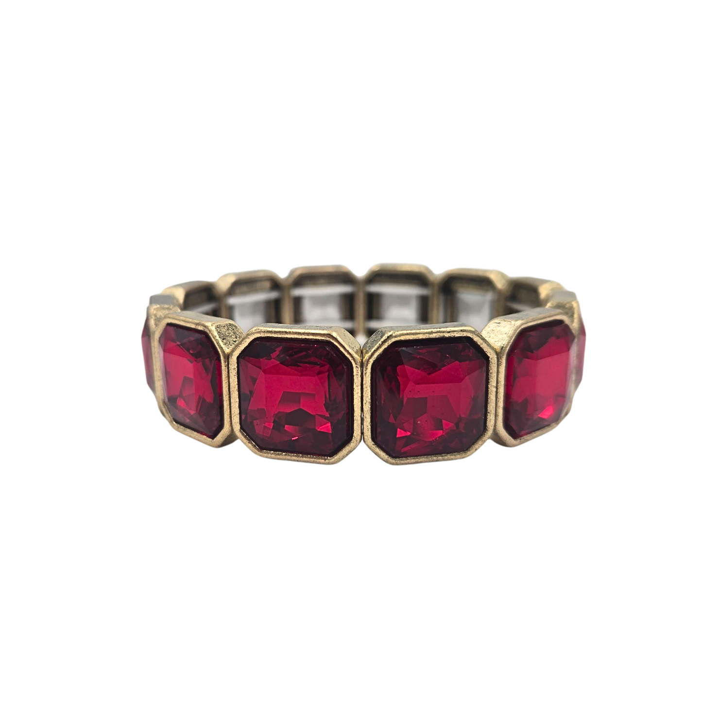 Antique Gold Bling Bracelet in Red