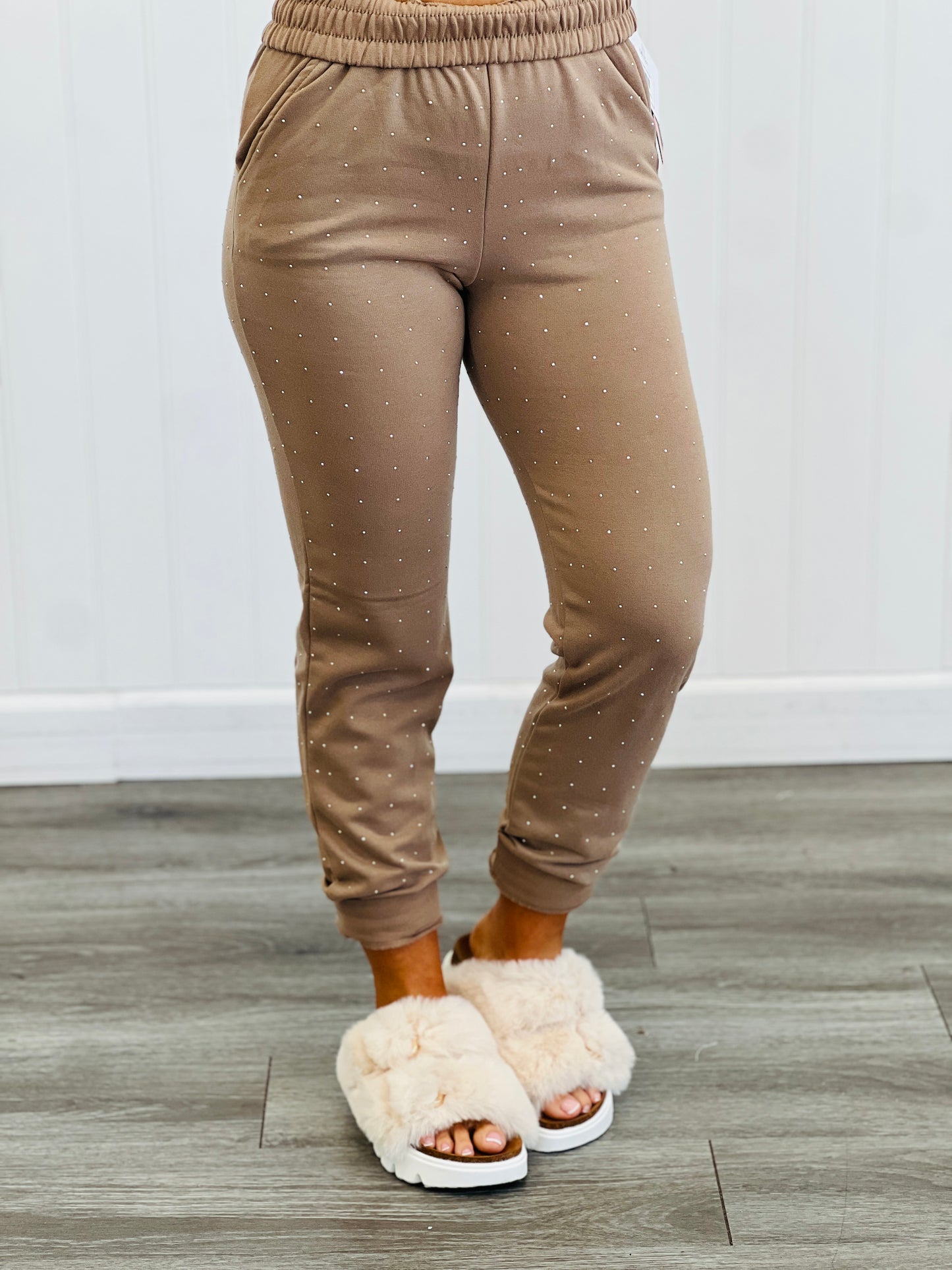 Rhinestone Knit Joggers (Reg.)-5 Colors