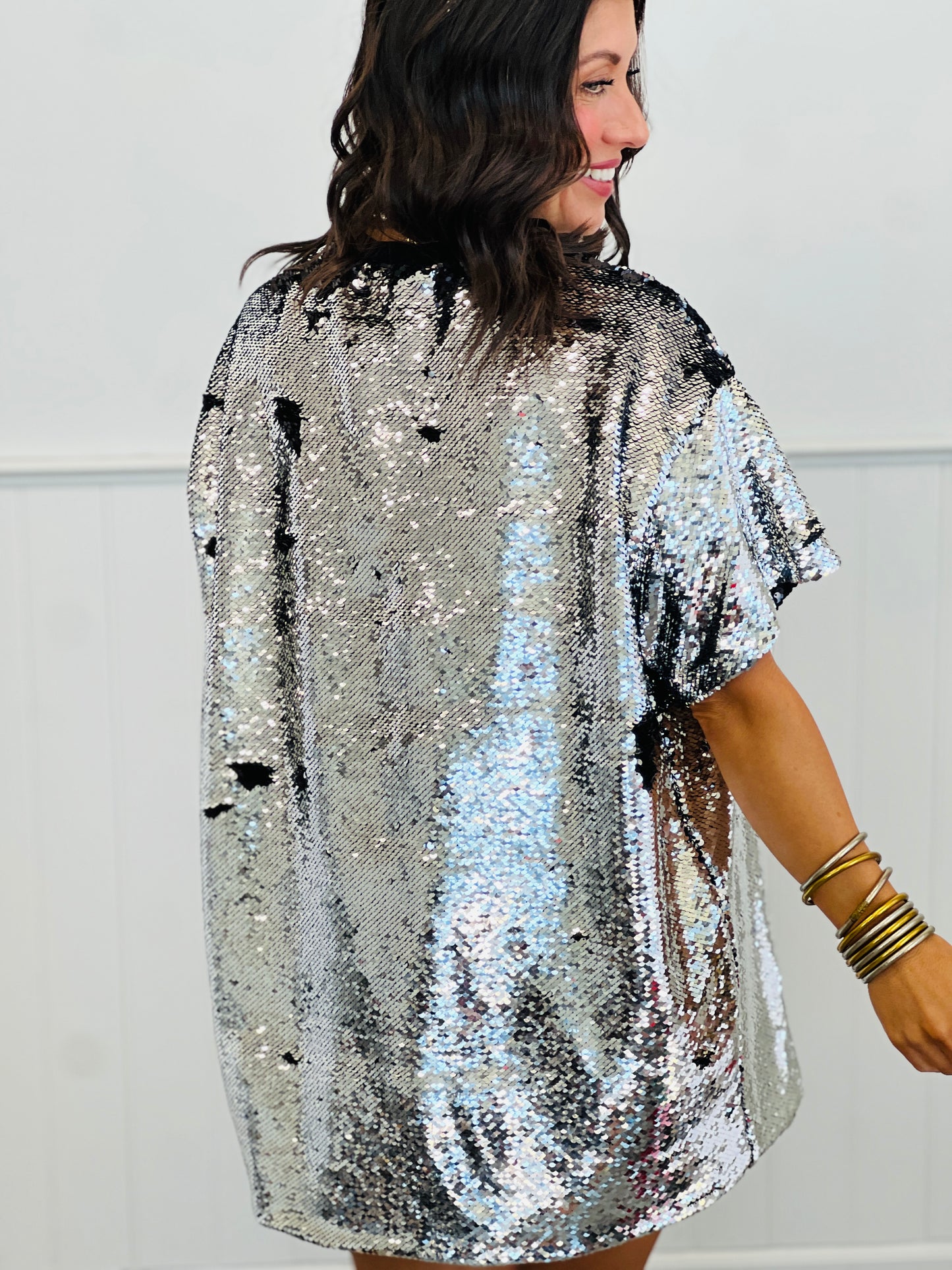 Black Sequin 23 New York Jersey Top (Reg.)