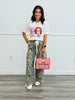 Drawstring Cuff Leopard Print Pants (Reg & Plus)