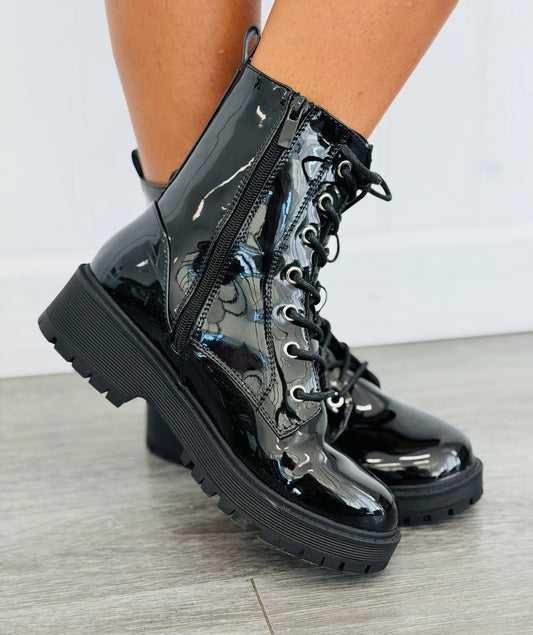 Black Stepping Out Combat Boots